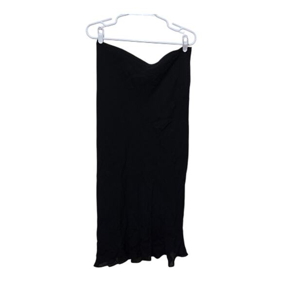 J.Crew Black Chiffon Midi Skirt CF709 Women’s Medium - Picture 1 of 10